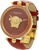 Buy Shop Versace Palazzo Empire Red Dial Red Leather Strap Watch for Women - VCO120017 USA Online