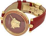 Buy Shop Versace Palazzo Empire Red Dial Red Leather Strap Watch for Women - VCO120017 USA Online