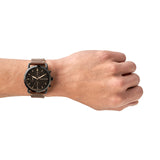 Buy Shop Fossil Commuter Chronograph Black Dial Brown Leather Strap Watch for Men - FS5403 USA Online