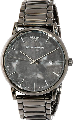 Buy Shop Emporio Armani Luigi Analog Grey Dial Grey Steel Strap Watch For Men - AR11155 USA Online