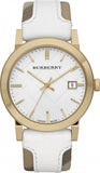 Buy Shop Burberry The City White Dial White Leather Strap Watch for Women - BU9015 USA Online