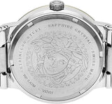 Versace Greca Quartz Blue Dial Silver Steel Strap Watch for Women - VEVH01120