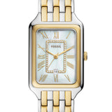 Buy Shop Fossil Raquel Three Hand Mother of Pearl Dial Two Tone Steel Strap Watch For Women - ES5305 USA Online
