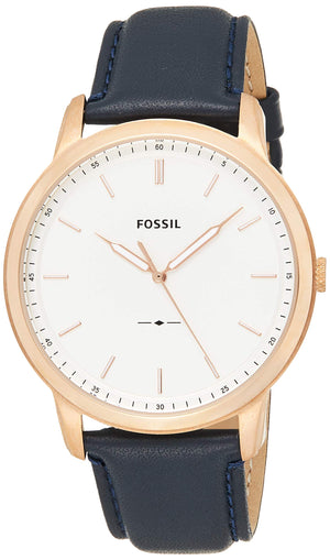 Buy Shop Fossil The Minimalist Slim White Dial Blue Leather Strap Watch for Men - FS5371 USA Online