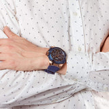 Buy Shop Guess Genesis Quartz Blue Dial Blue Silicone Strap Watch For Men - W1254G3 USA Online