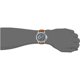 Buy Shop Michael Kors Ryker Chronograph Analog Blue Dial Brown Leather Strap Watch For Men - MK8518 USA Online