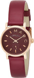 Buy Shop Marc Jacobs Baker Maroon Dial Maroon Leather Strap Watch for Women - MBM1271 USA Online