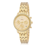 Buy Shop Fossil Neutra Chronograph Gold Dial Gold Steel Strap Watch for Women - ES5219 USA Online
