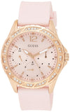 Buy Shop Guess Sparkling Diamonds Pink Dial Pink Rubber Strap Watch for Women - W0032L9 USA Online