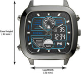 Buy Shop Fossil Retro Analog-Digital Black Dial Grey Steel Strap Watch for Men - FS5892 USA Online