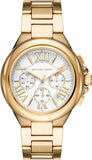 Buy Shop Michael Kors Camille Chronograph White Dial Gold Steel Strap Watch For Women - MK7270 USA Online