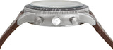 Buy Shop Fossil Sport Tourer Chronograph White Dial Brown Leather Strap Watch for Men - FS6042 USA Online