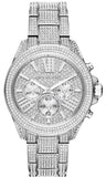Buy Shop Michael Kors Wren Chronograph Crystals Silver Dial Silver Steel Strap Watch For Women - MK6317 USA Online