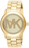 Buy Shop Michael Kors Slim Runway Gold Dial Gold Steel Strap Watch for Women - MK3477 USA Online