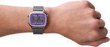 Buy Shop Fossil Retro Digital Purple Dial Grey Mesh Strap Watch for Men - FS5888 USA Online