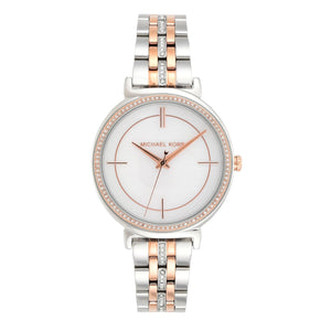 Buy Shop Michael Kors Cinthia Mother of Pearl Dial Two Tone Steel Strap Watch For Women - MK3831 USA Online