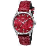 Buy Shop Gucci G-Timeless Cherry Red Mother of Pearl Dial 27mm Watch For Women - YA126584 USA Online