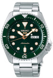 Seiko 5 Sports Automatic Analog Green Dial Silver Steel Strap Watch For Men - SRPD63K1