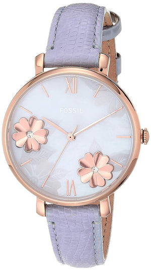 Buy Shop Fossil Jacqueline Purple Dial Purple Leather Strap Watch for Women - ES4814 USA Online