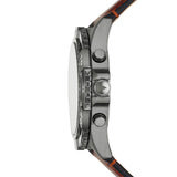 Buy Shop Fossil Garrett Chronograph Grey Dial Brown Leather Strap Watch for Men - FS5770 USA Online