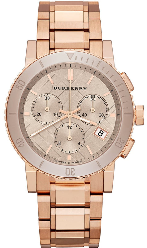 Buy Shop Burberry The City Rose Gold Dial Rose Gold Steel Strap Watch for Women - BU9703 USA Online