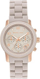 Buy Shop Michael Kors Runway Chronograph Grey Dial Grey Silicone Strap Watch For Women - MK7386 USA Online
