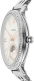 Buy Shop Fossil Jacqueline Multifunction Moonphase White Dial Silver Steel Strap Watch for Women - ES5164 USA Online