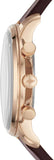 Buy Shop Fossil Goodwin Chronograph White Dial Brown Leather Strap Watch for Men - FS5415 USA Online