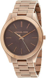 Buy Shop Michael Kors Runway Quartz Brown Dial Brown Steel Strap Watch For Women - MK3418 USA Online
