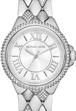 Buy Shop Michael Kors Camille Pave Crystals Silver Dial Silver Steel Strap Watch for Women - MK4804 USA Online