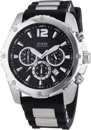 Buy Shop Guess Intrepid Chronograph Black Dial Two Tone Steel Strap Watch for Men - W0167G1 USA Online