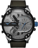 Diesel Mr Daddy 2.0 Chronograph Grey Dial Black Nylon Strap Watch For Men - DZ7420