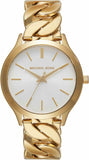 Buy Shop Michael Kors Runway Three-Hand White Dial Gold Steel Strap Watch for Women - MK7472 USA Online