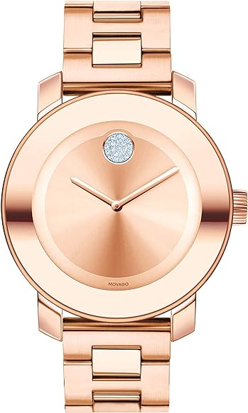 Buy Shop Movado Bold Rose Gold Dial Rose Gold Steel Strap Watch For Women - 3600335 USA Online