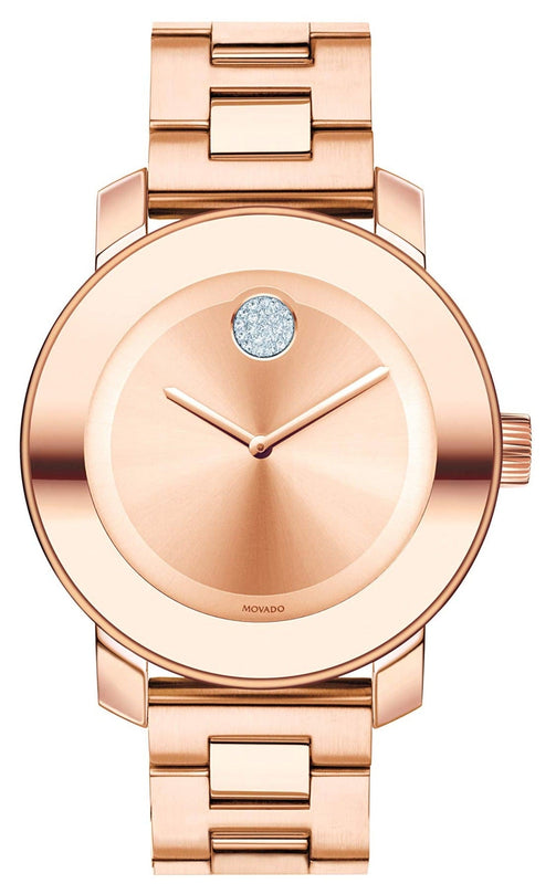 Buy Shop Movado Bold Rose Gold Dial Rose Gold Steel Strap Watch for Women - 3600086 USA Online