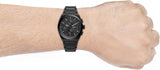Buy Shop Fossil Everett Chronograph Black Dial Black Steel Strap Watch for Men - FS5797 USA Online