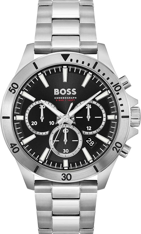 Buy Shop Hugo Boss Troper Chronograph Blue Dial Silver Steel Strap Watch For Men - 1514057 USA Online