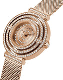 Buy Shop Guess Dream Crystals Rose Gold Dial Rose Gold Mesh Bracelet Watch For Women - GW0550L3 USA Online