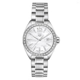 Tag Heuer Formula 1 Diamonds Mother of Pearl White Dial Silver Steel Strap Watch for Women - WBJ141A.BA0664