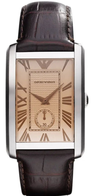 Buy Shop Emporio Armani Classic Brown Dial Brown Leather Strap Watch For Men - AR1605 USA Online