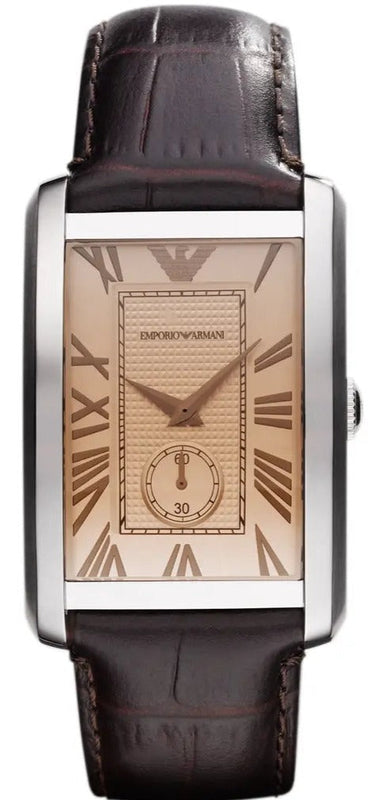 Buy Shop Emporio Armani Classic Brown Dial Brown Leather Strap Watch For Men - AR1605 USA Online
