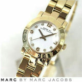Buy Shop Marc Jacobs Mini Amy White Dial Gold Steel Strap Watch for Women - MBM3057 USA Online