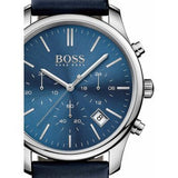 Buy Shop Hugo Boss Time One Blue Dial Black Leather Strap Watch for Men - 1513431 USA Online