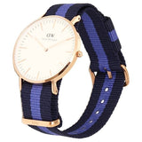 Buy Shop Daniel Wellington Classic Swansea White Dial Two Tone Nylon Strap Watch For Women - 0504DW USA Online