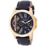 Buy Shop Fossil Grant Twist Multifunction Blue Dial Blue Leather Strap Watch for Men - ME1162 USA Online