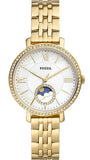 Fossil Jacqueline Moonphase Mother of Pearl Dial Gold Steel Strap Watch for Women - ES5167