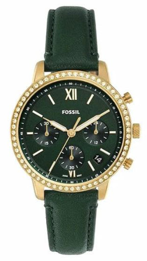 Buy Shop Fossil Neutra Chronograph Green Dial Green Leather Strap Watch for Women - ES5239 USA Online