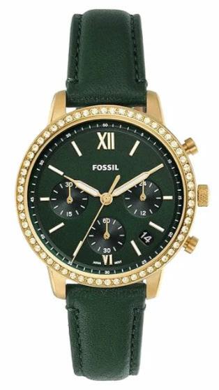 Buy Shop Fossil Neutra Chronograph Green Dial Green Leather Strap Watch for Women - ES5239 USA Online