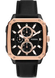 Buy Shop Fossil Multifunction Black Dial Black Leather Strap Watch for Men - BQ2654 USA Online