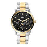 Buy Shop Fossil Neutra Moonphase Multifunction Black Dial Two Tone Steel Strap Watch for Men - FS5906 USA Online